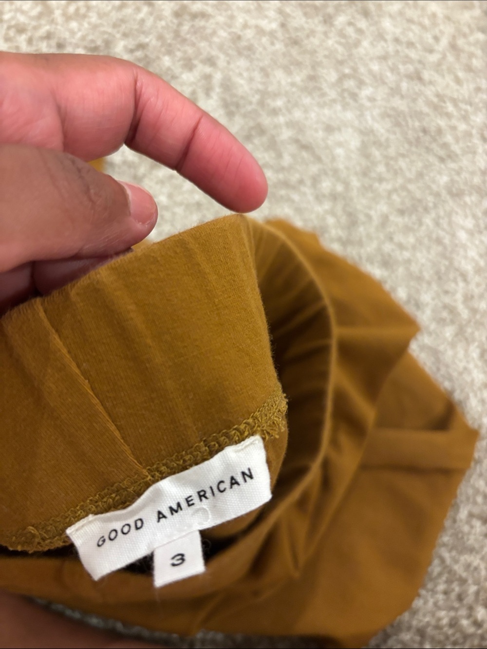 Good American Kids Corduroy Leggings in Mustard Brown
